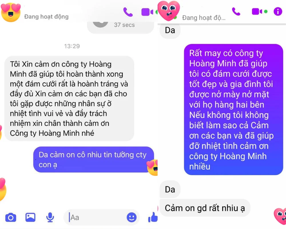 đánh giá của khách hàng sau khi thuê dịch vụ đóng giả cưới hỏi - www.chothuebacdaidien.com